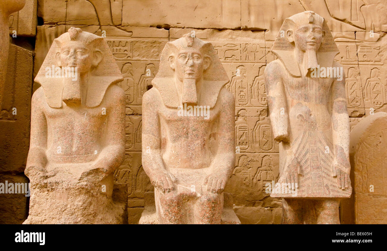 Statue of King Ramses II at Karnak Temple, Luxor, Egypt, Africa Stock ...