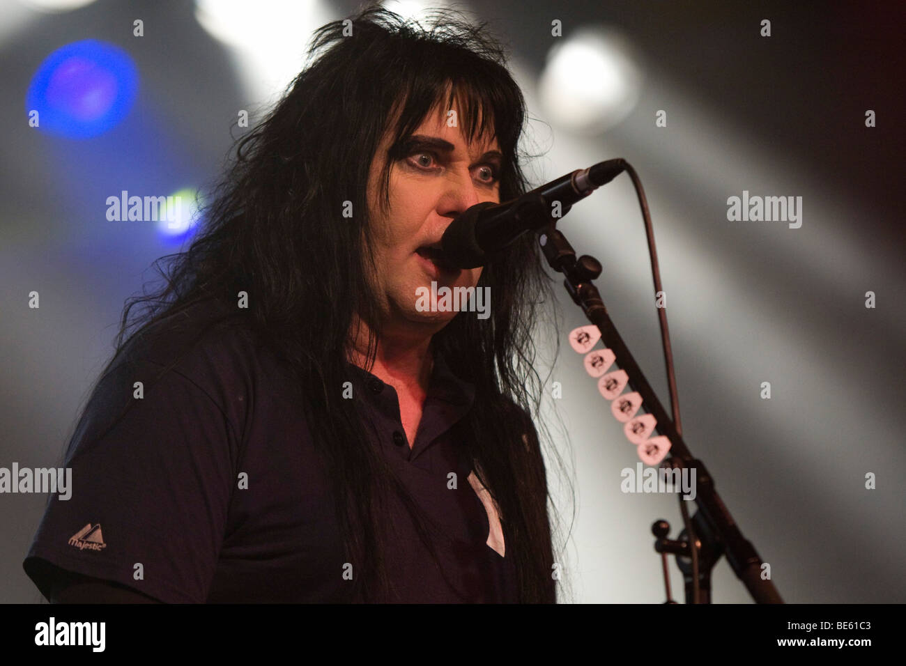 Blackie Lawless, singer and frontman of U.S. metal-rock band W.A.S.P. live in Schueuer, Lucerne, Switzerland Stock Photo