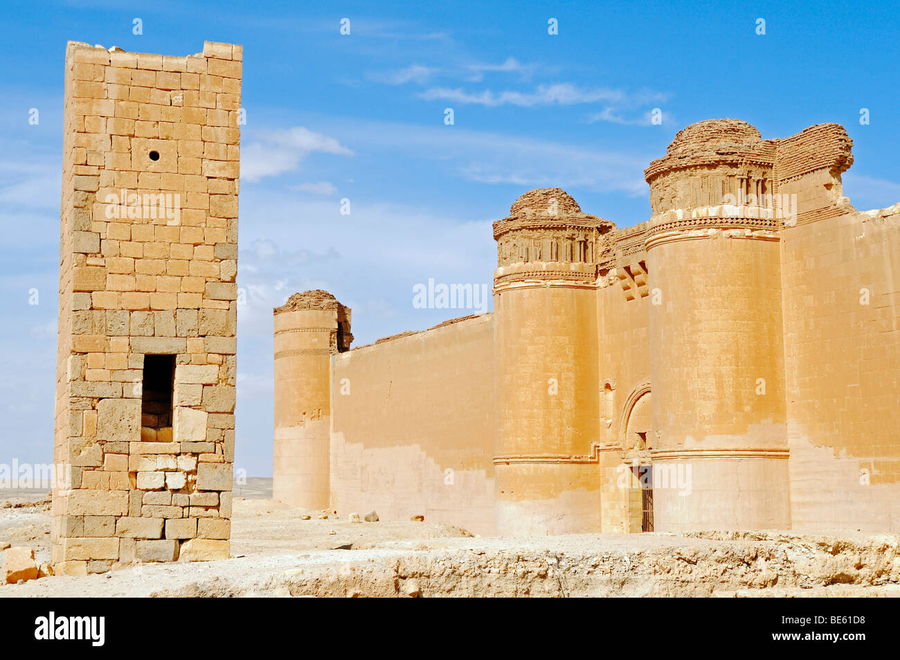 Eastern desert castle of the Umayyaden Qasr al-Hair ash-Sharqi, Syria, Asia Stock Photo