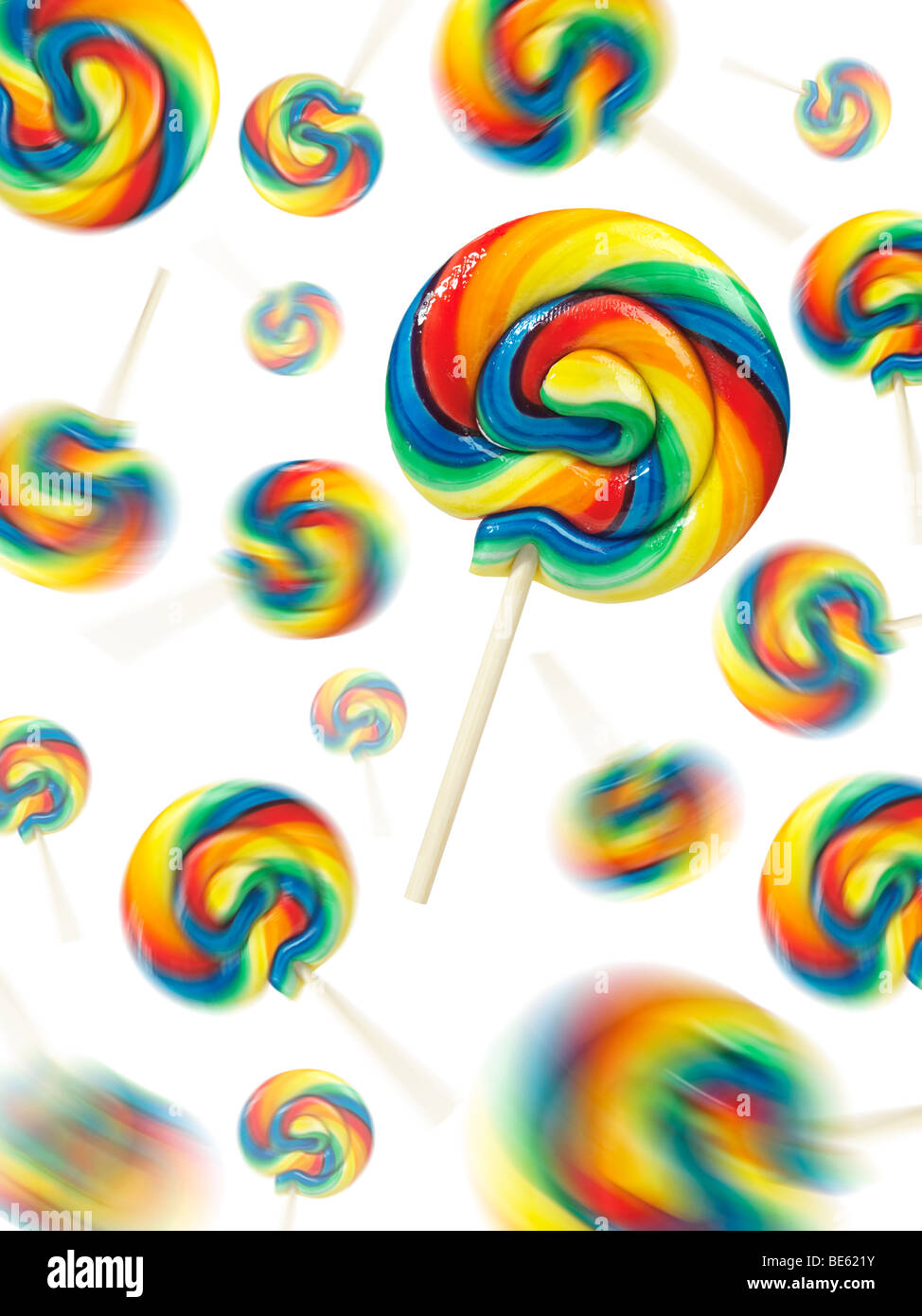 Colorful appetizing lollipops Stock Photo
