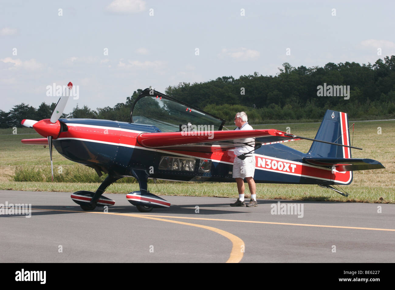 YAK-55 acrobatic airplane at Louisa, Virginia airshow Stock Photo