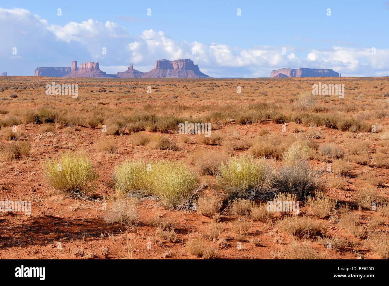 Giant monoliths of Monument Valley Navajo Nation Park, Arizona, USA Stock Photo