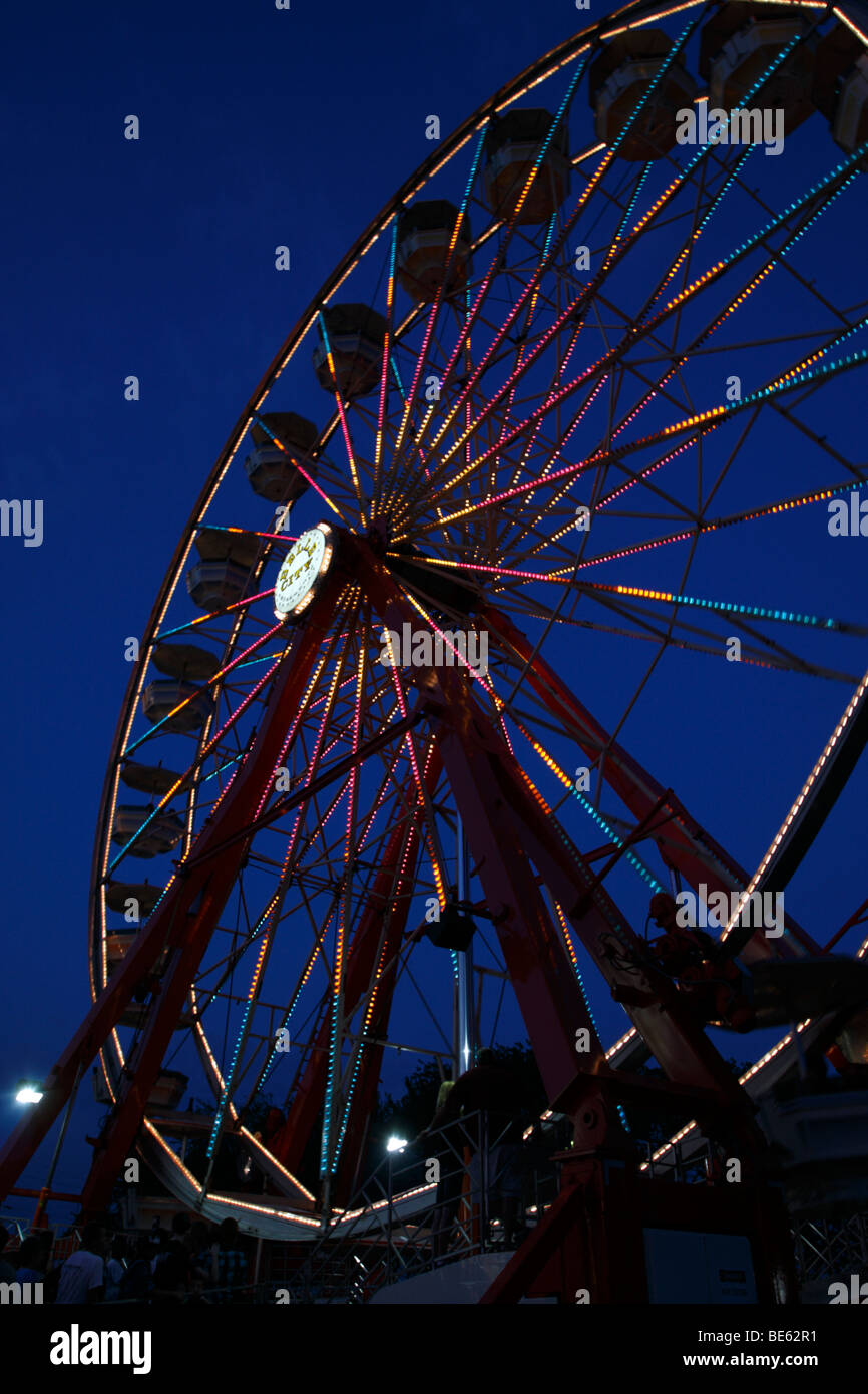 Ferris Wheel at the Nebraska State Fair, 2009. Stock Photo