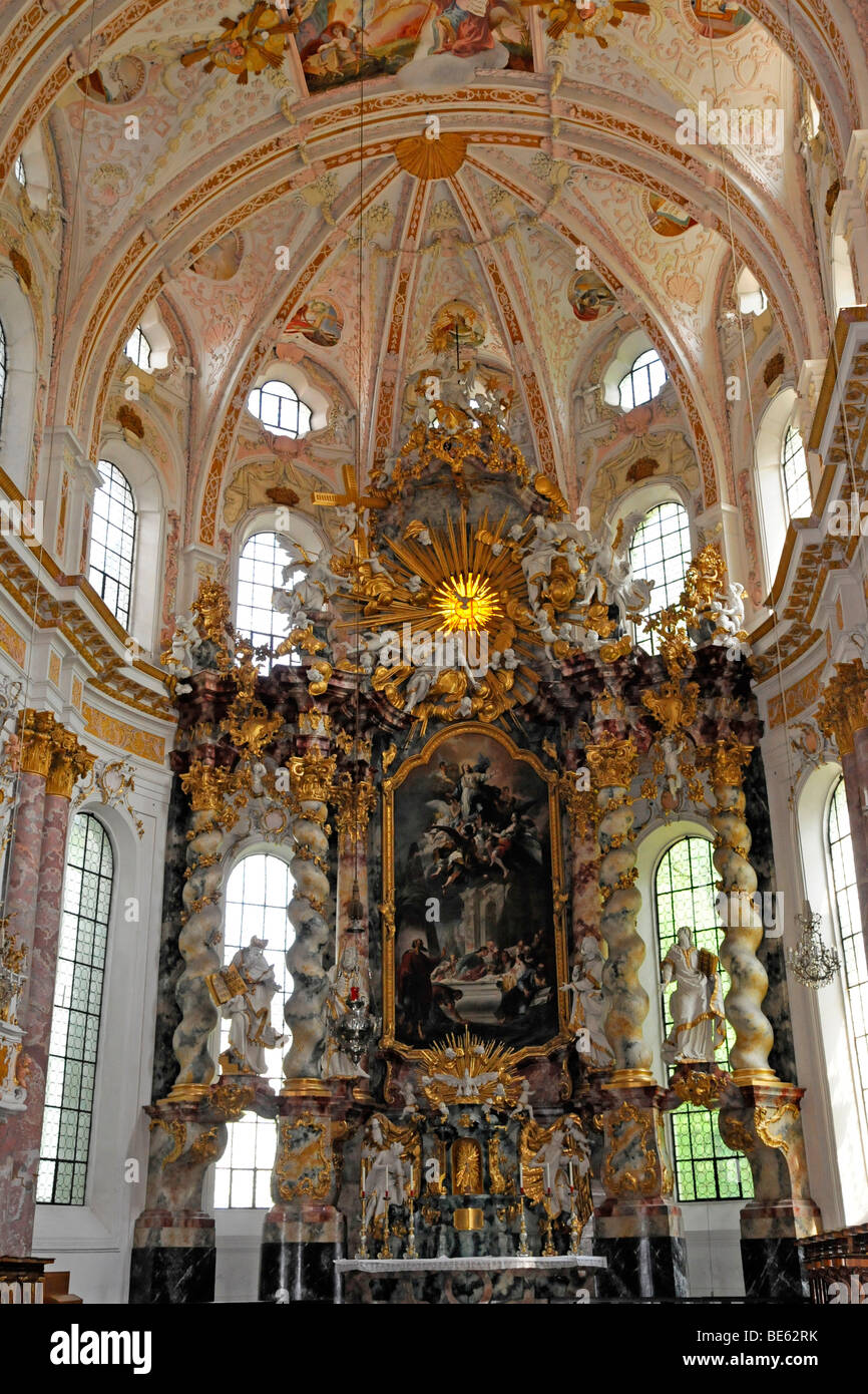 Altar room, Kloster Fuerstenfeld monastery, Fuerstenfeldbruck, Bavaria ...