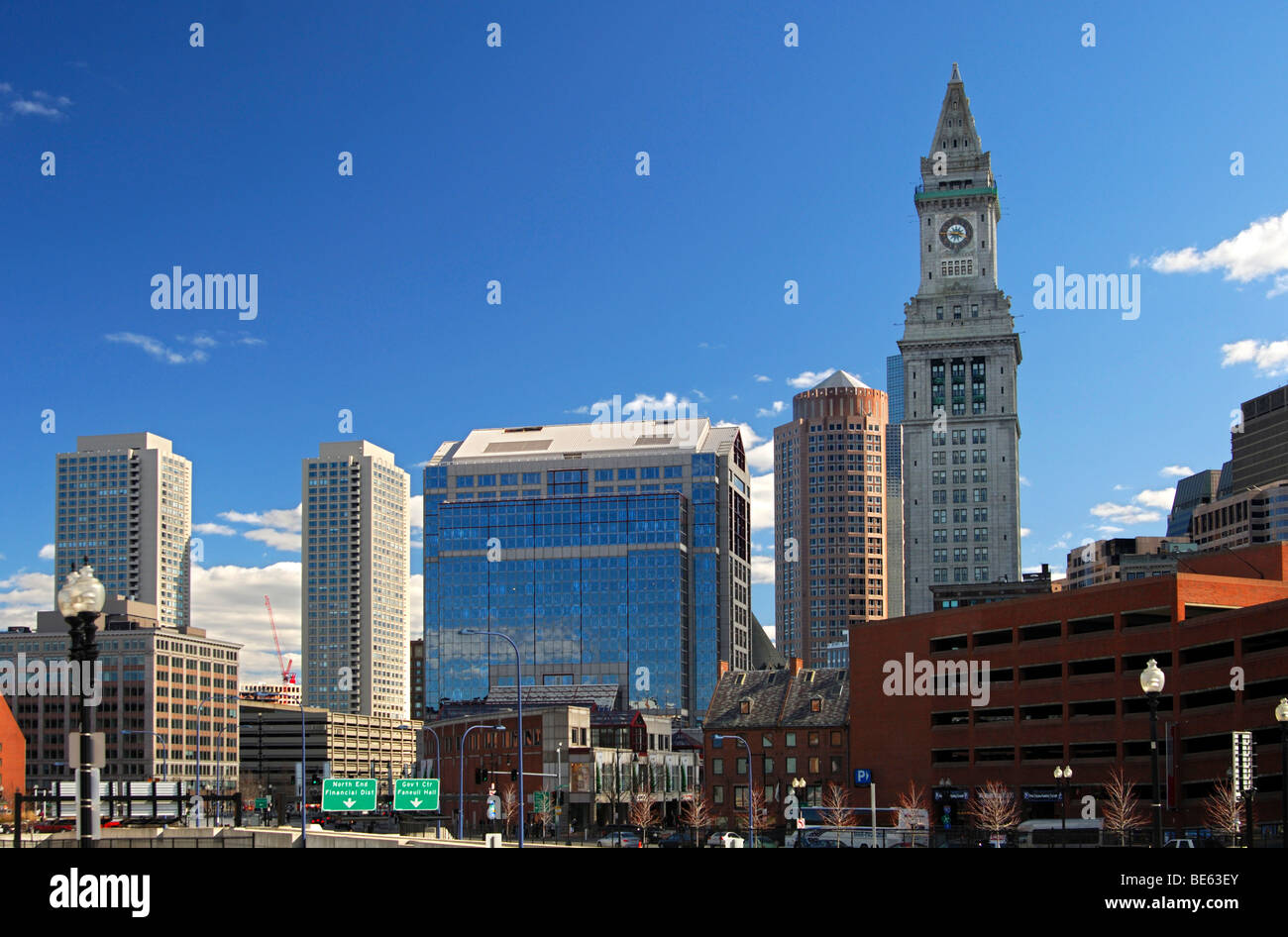 Street scene in down-town Boston, Massachusetts, USA Stock Photo