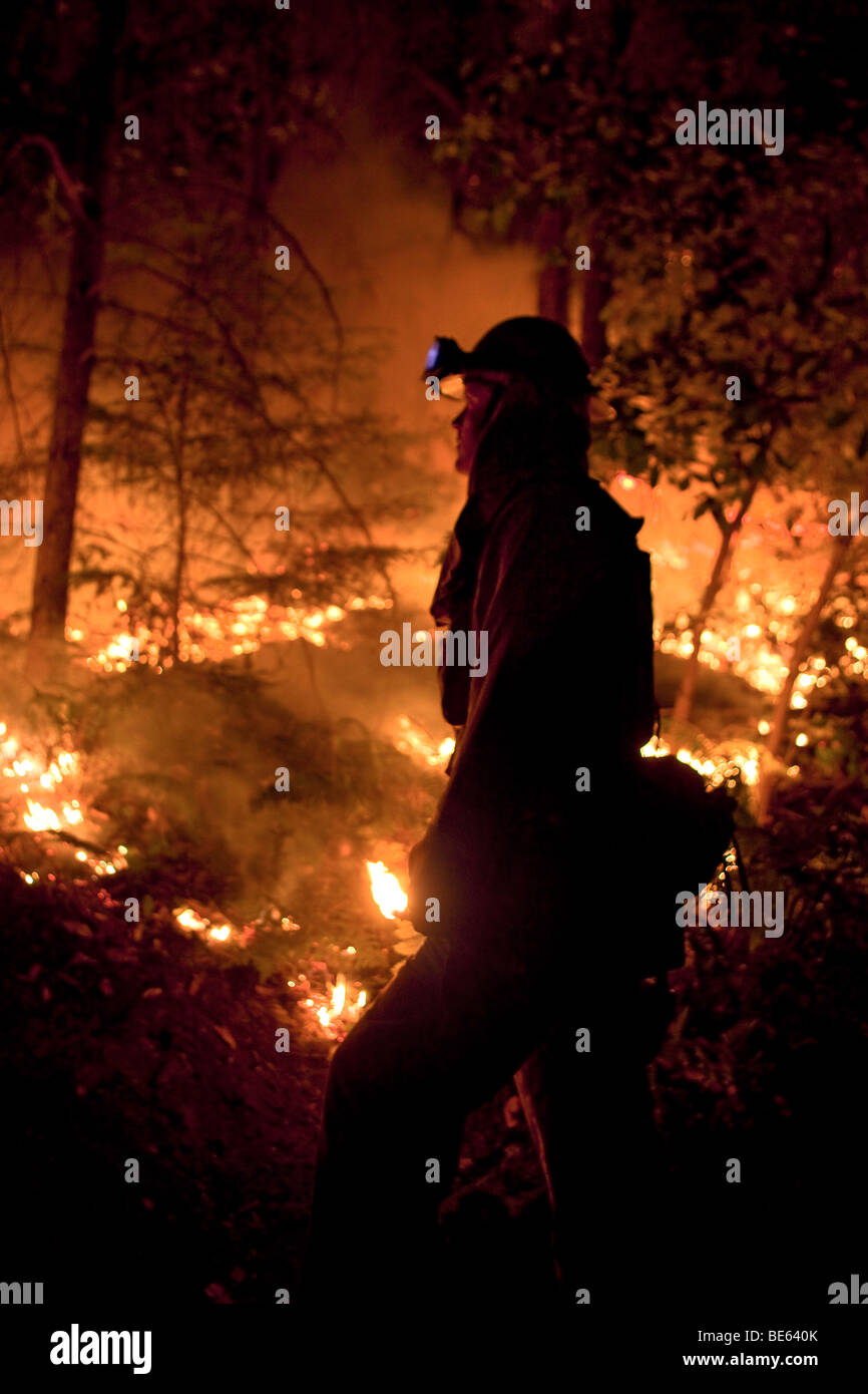 Wildland firefighters at California Lockheed wildfire in Santa Cruz ...