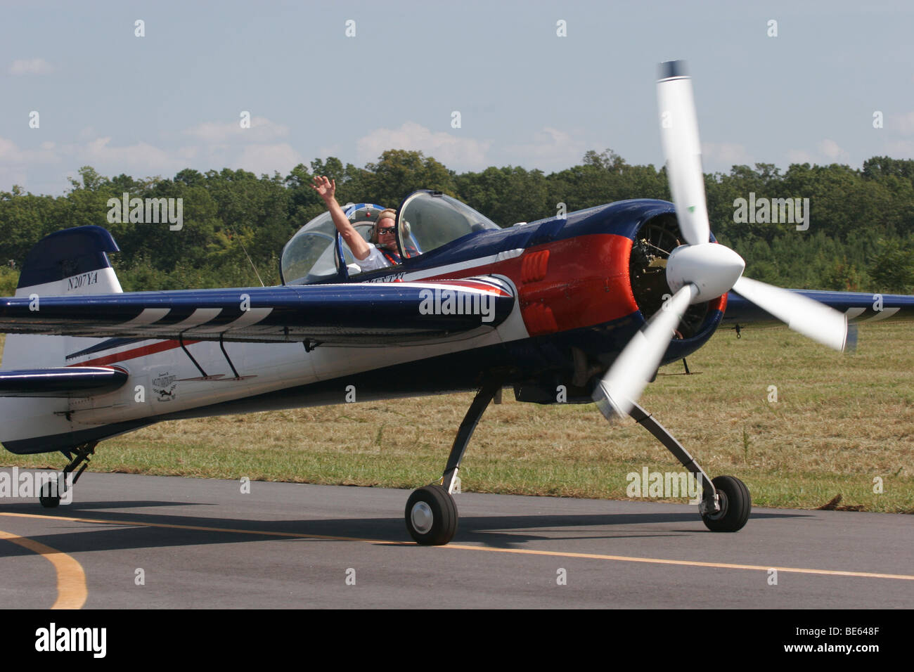 YAK-55 acrobatic airplane at Louisa, Virginia airshow Stock Photo