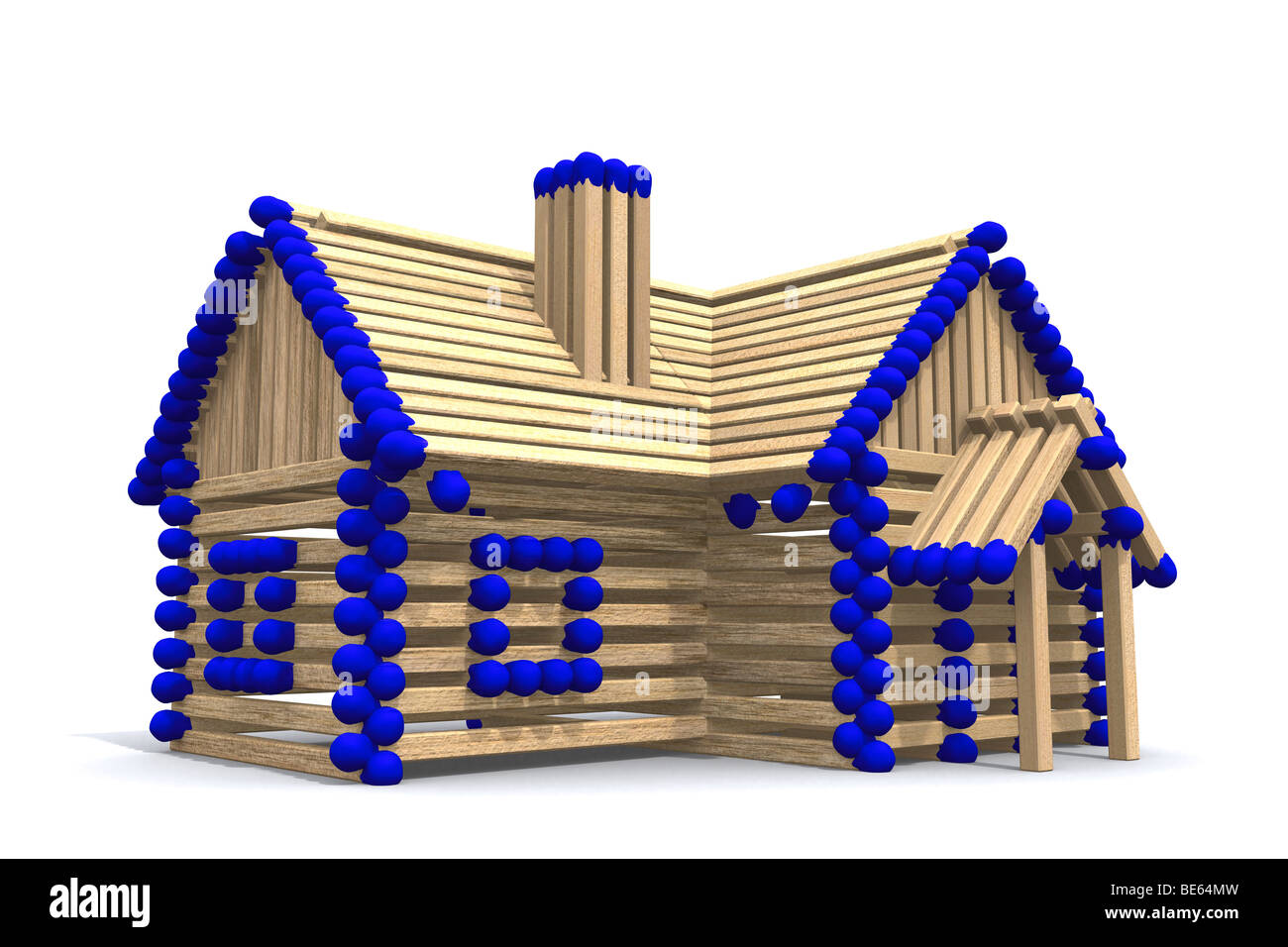 House from matches Stock Photo