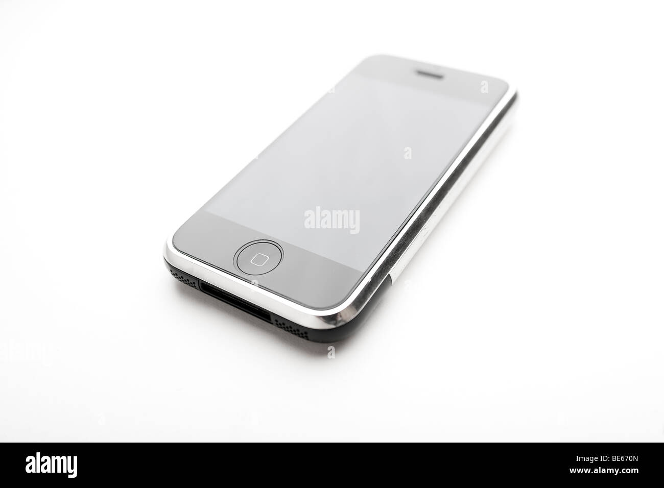 iPhone against white background Stock Photo