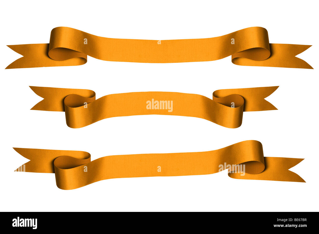 Bank Notes Ribbons Gold ribbons with bank space for text - PHOTOGRAPH (With Clipping Paths ...