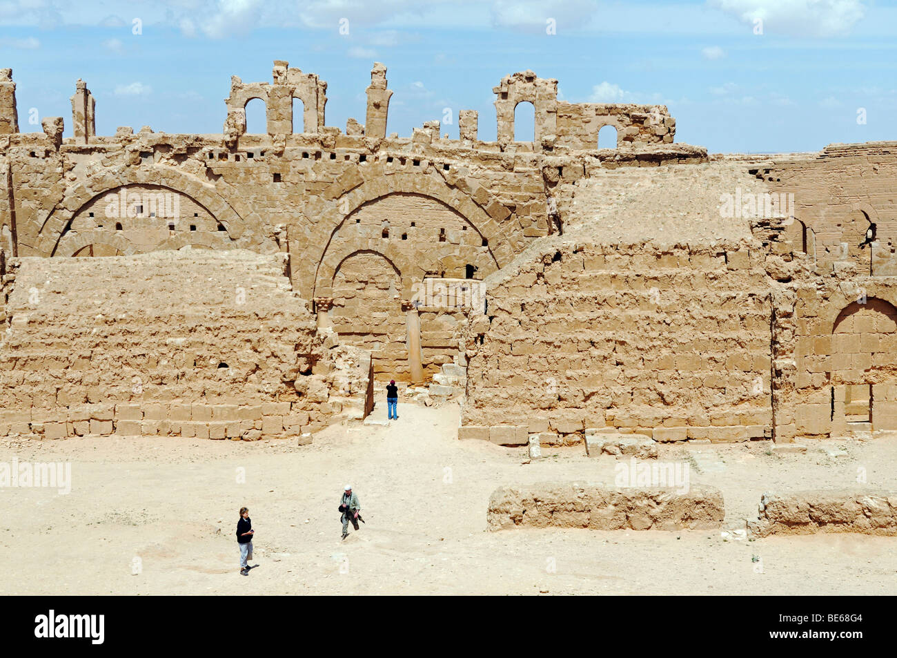 Ruins of the Byzantine basilica of the Resafa fortress, Sergiopolis, Syria, Asia Stock Photo