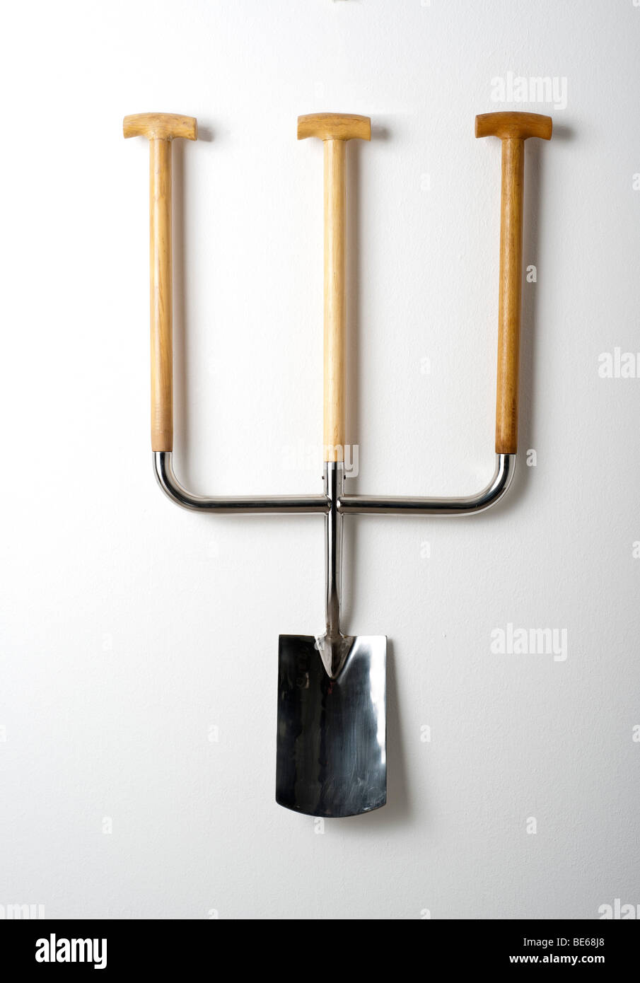 Spade for the first cut, for three people Stock Photo