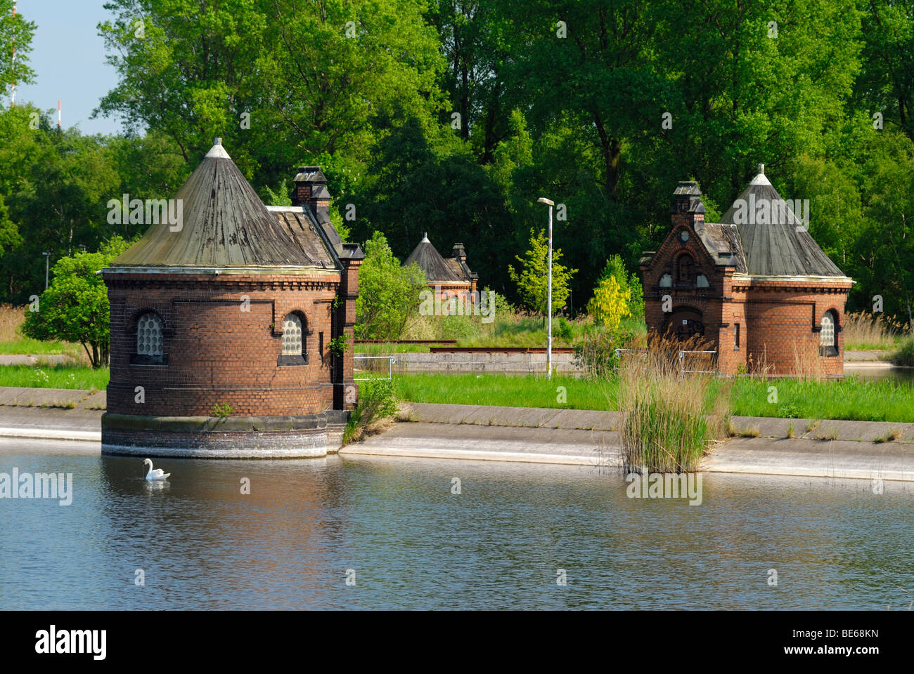 Historic pump station at the former waterworks Kaltehofe in Rothenburgsort, Hamburg, Germany, Europe Stock Photo