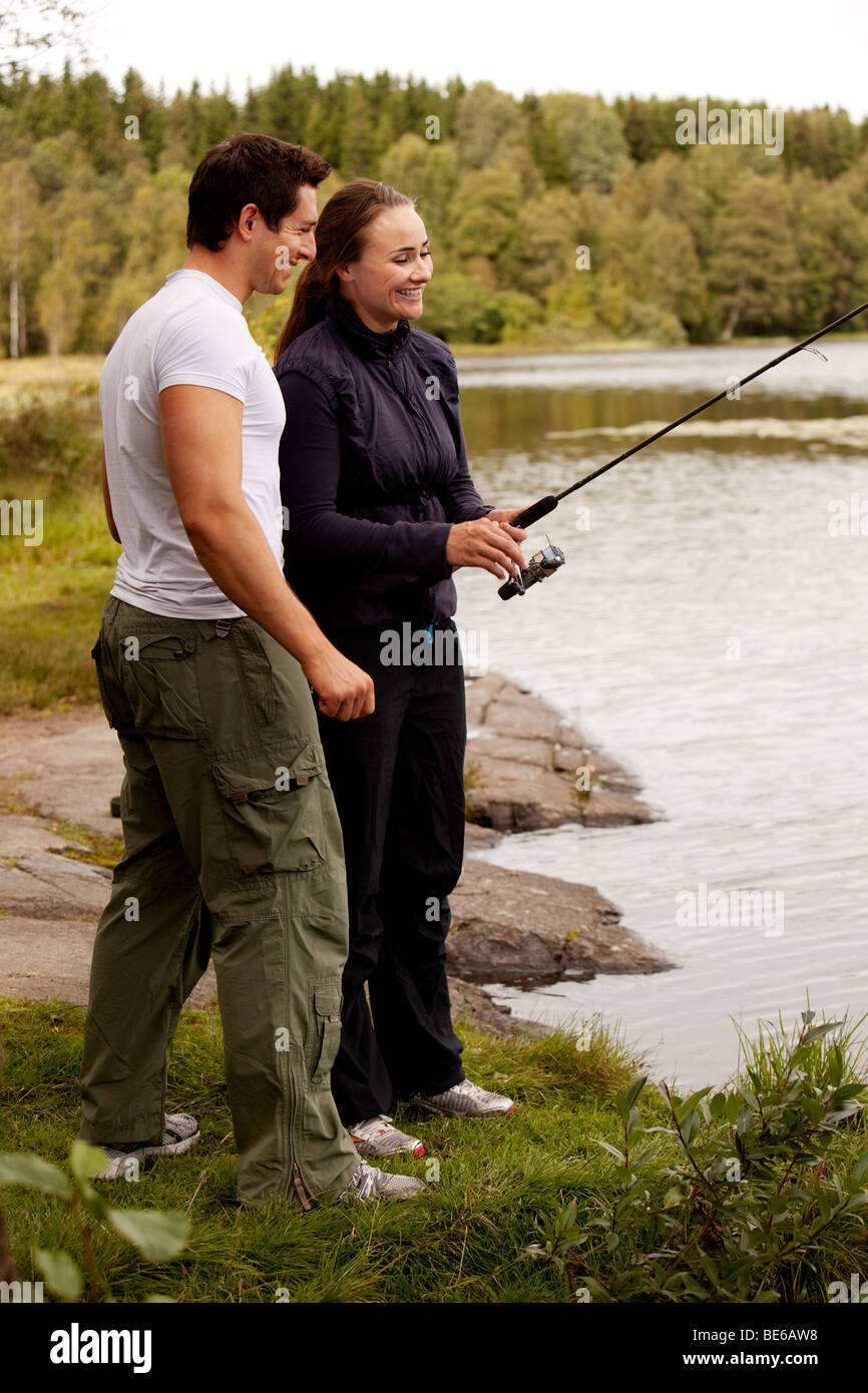 Girl fishing pole young hi-res stock photography and images - Page