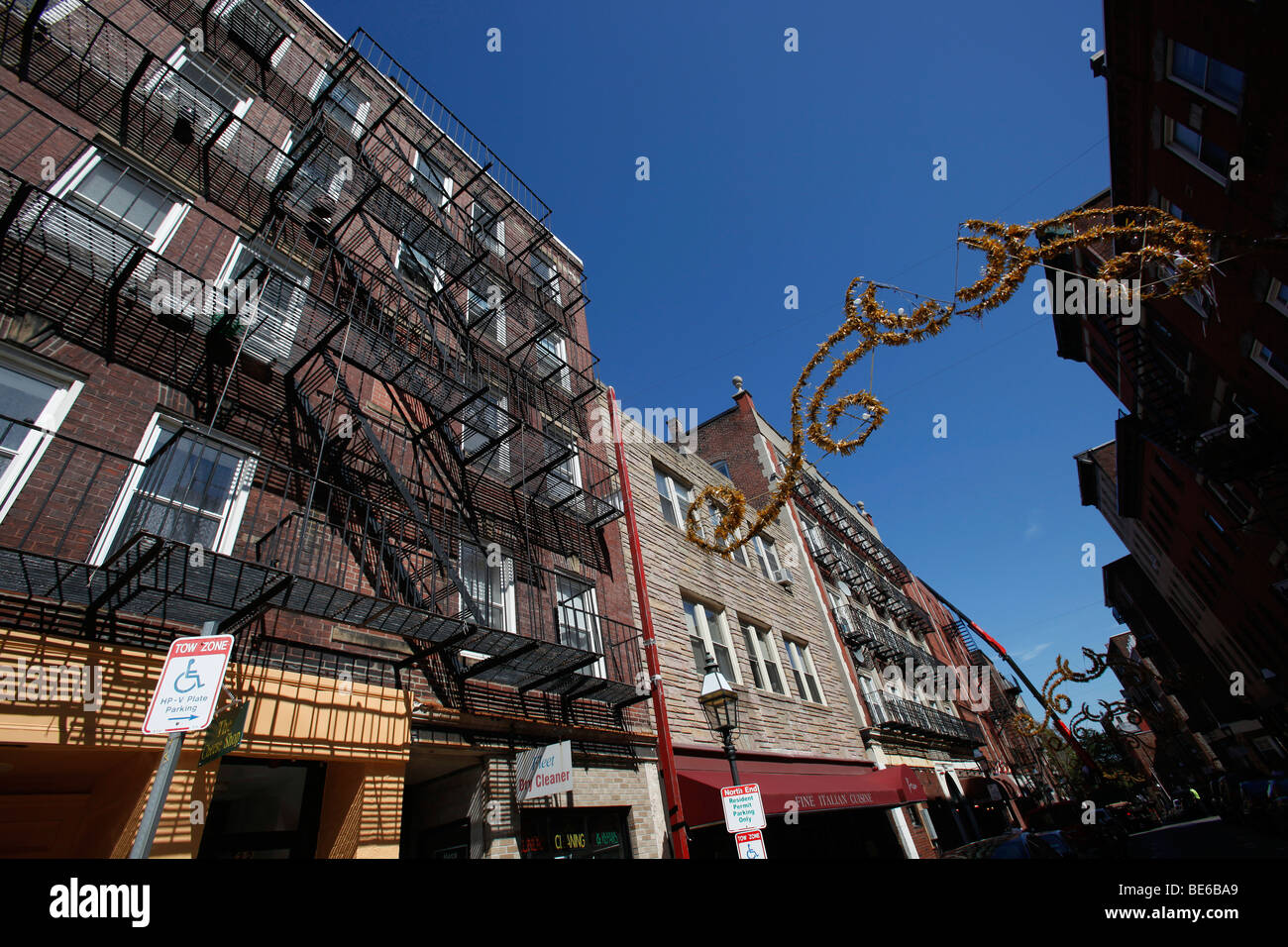 Fleet Street, North End neighborhood, Boston, Massachusetts Stock Photo