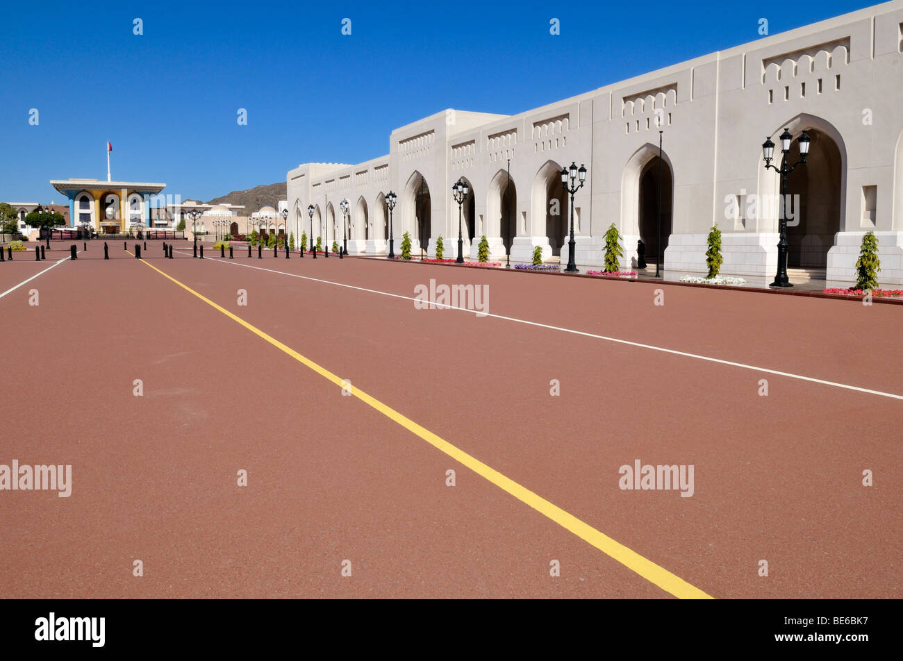 Al Alam Palace of Sultan Qaboos, Muscat, Sultanate of Oman, Arabia, Middle East Stock Photo