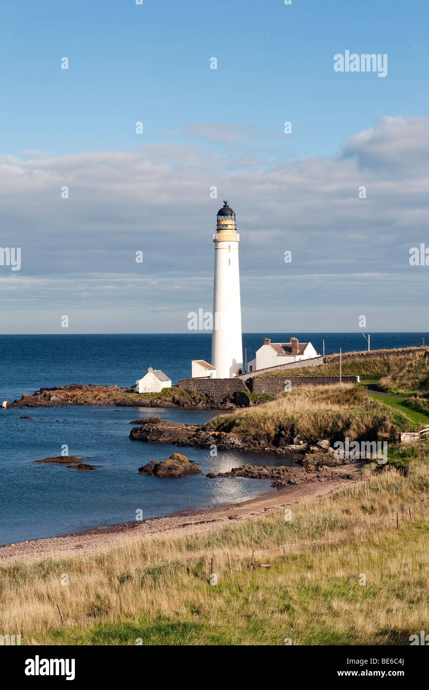 Scurdie Ness Lighthouse, Ferryden near Montrose, Scotland Stock Photo