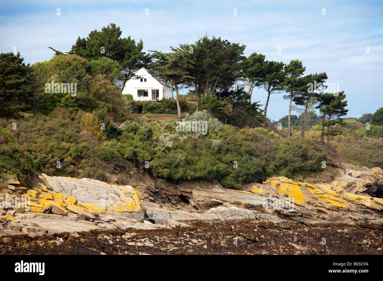 Groix island coastline at low tide, morbihan,brittany,france Stock Photo