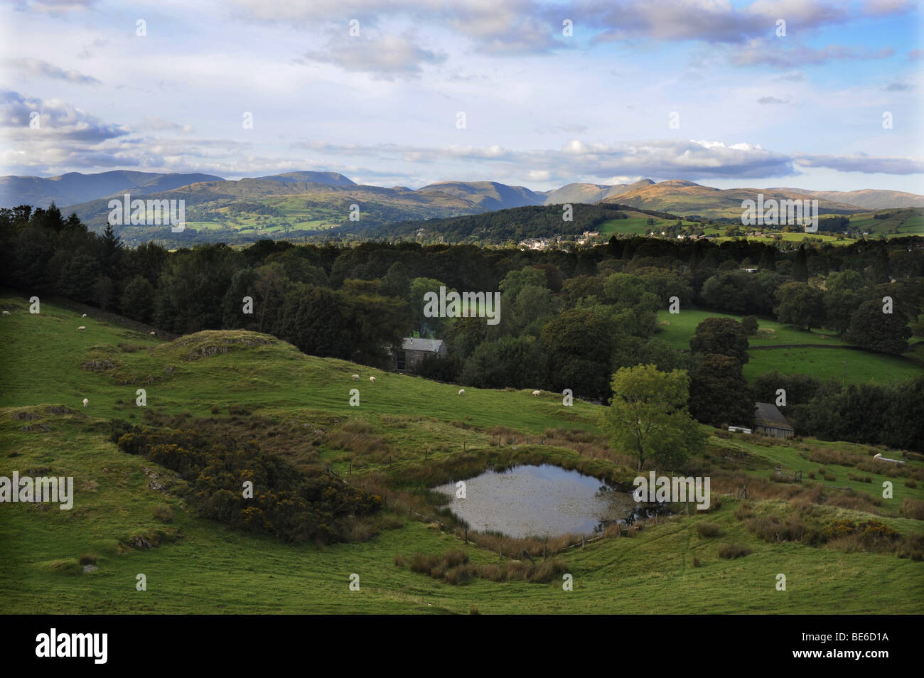 View from Brantfell above Lake Windemere and the town of Bowness in The ...