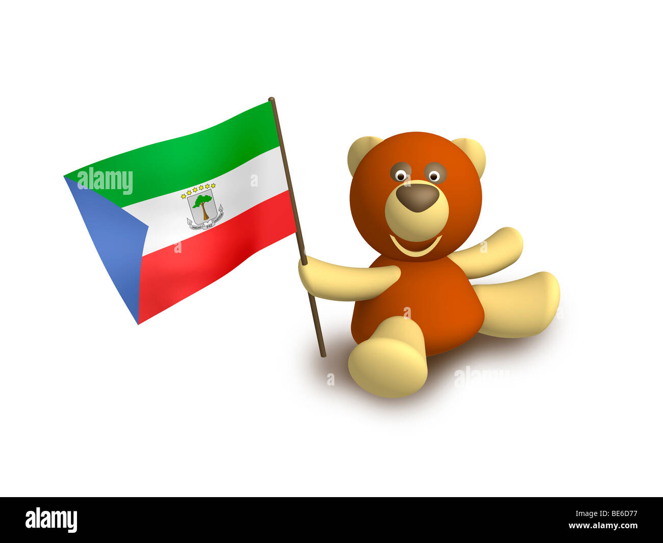Equatorial Guinea flag Stock Photo