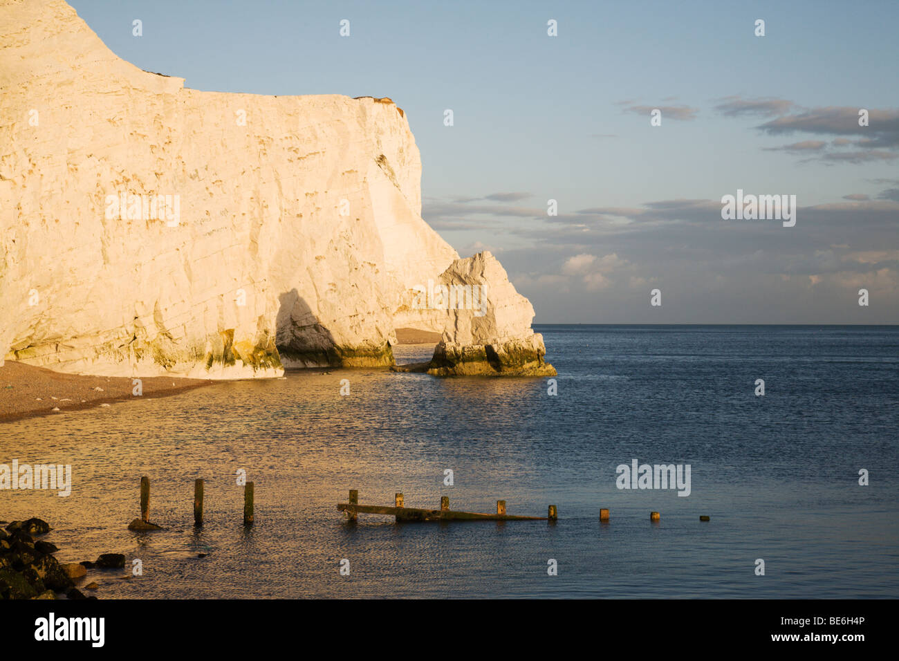 Seaford Head cliffs at sunset, Seaford, England, UK Stock Photo - Alamy