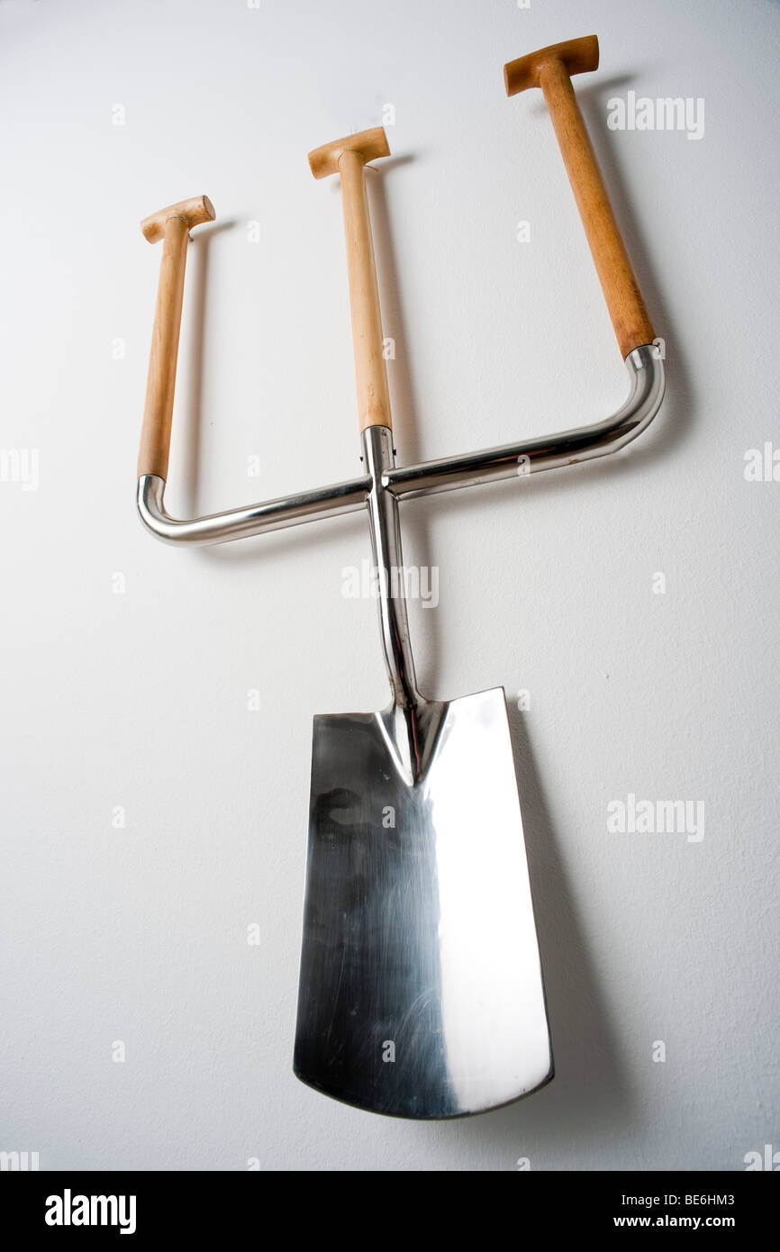Spade for the first cut, for three people Stock Photo