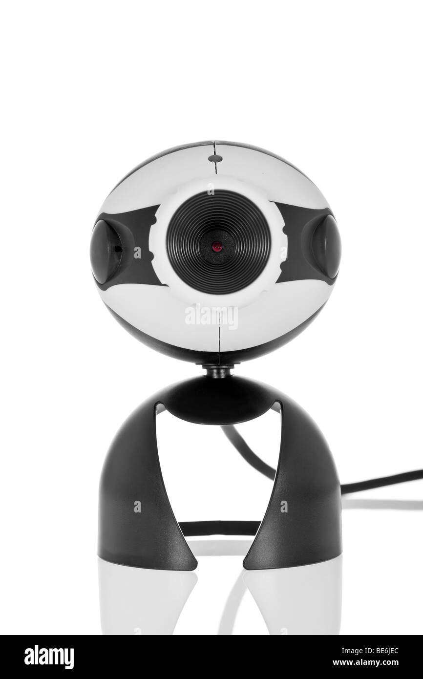 Video Webcam isolated on a white background Stock Photo
