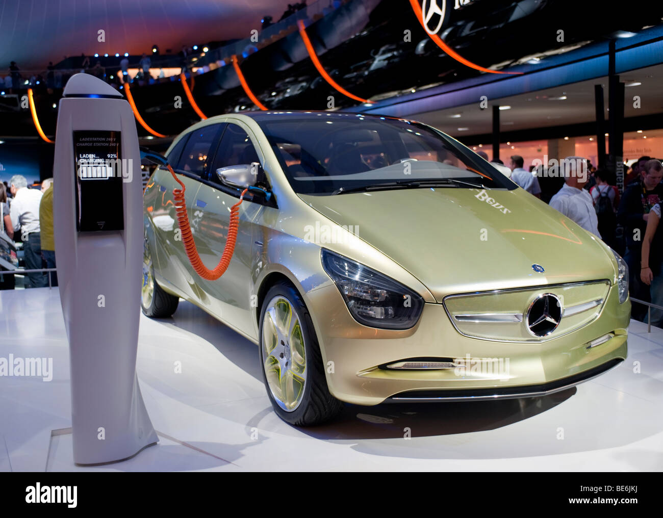 Mercedes Blue Zero lithium battery powered electric car prototype on show at the Frankfurt Motor Show 2009 Stock Photo