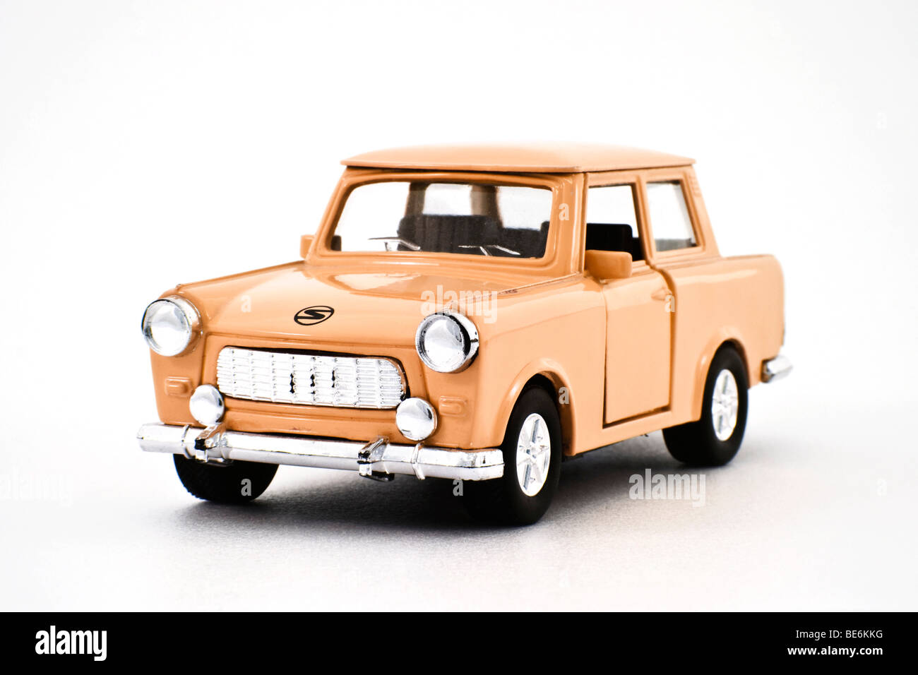Trabant, miniature, orange Stock Photo