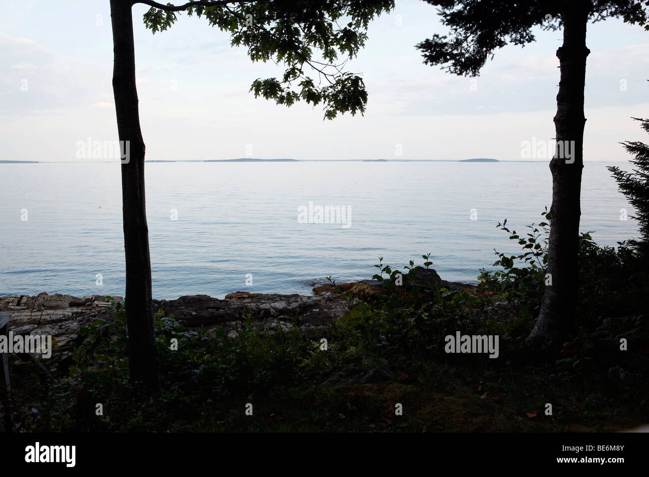 Camden, Maine oceanfront Stock Photo
