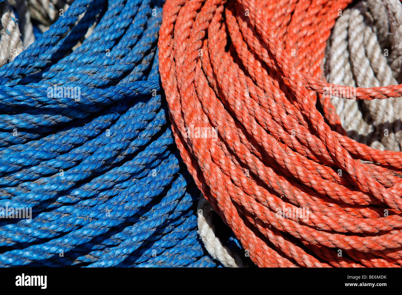 Nylon fishing rope, Owls Head, Maine Stock Photo
