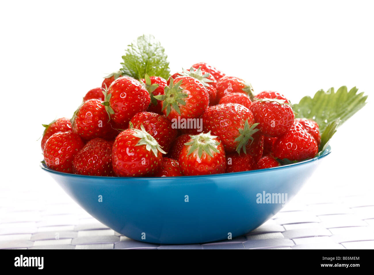 Strawberries in a bowl Stock Photo