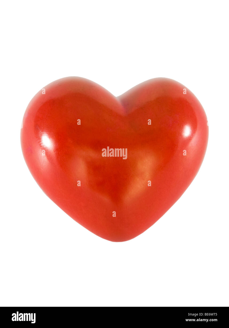 Red heart made of stone Stock Photo