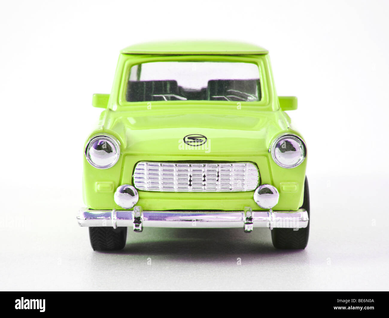 Trabant, miniature, front, green Stock Photo