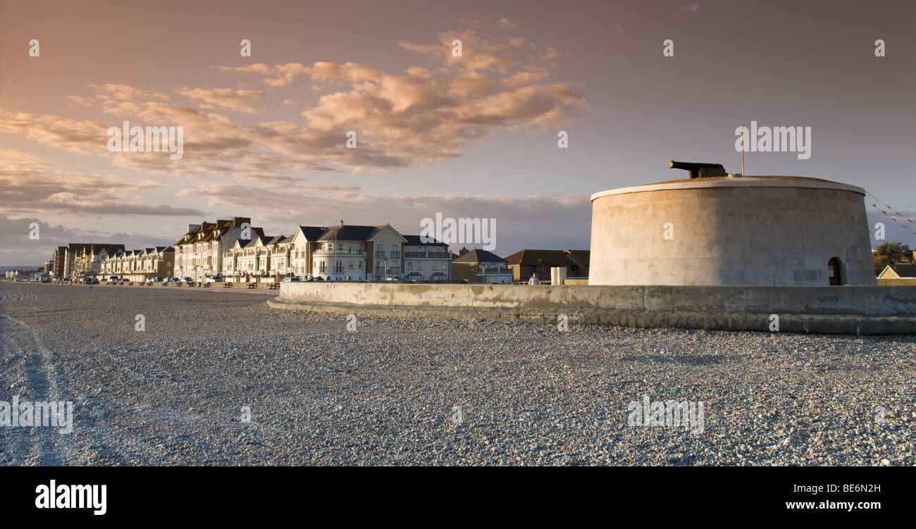 Seaford at sunset, Sussex, England, UK. Stock Photo