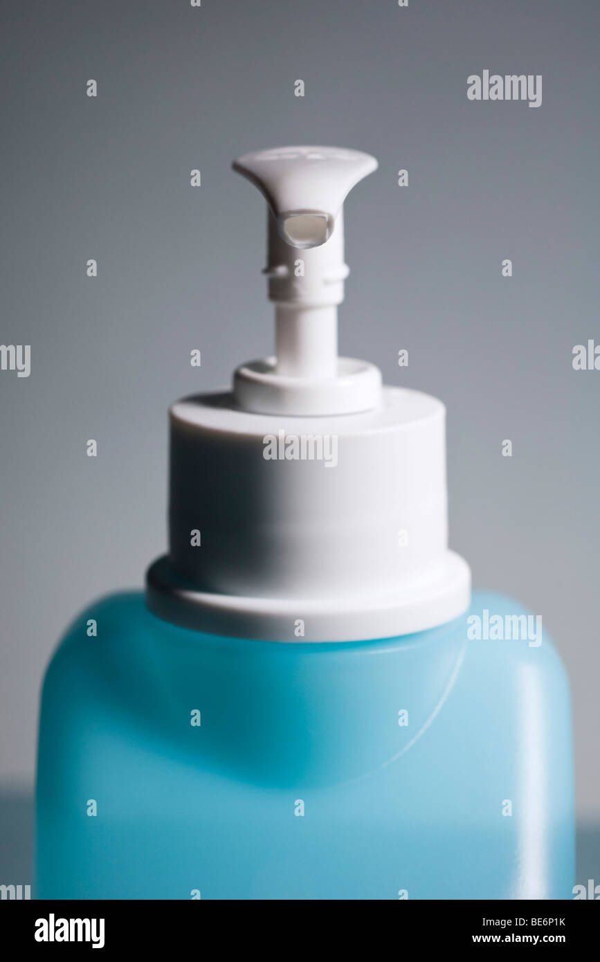 Hand sanitizer in pump bottle Stock Photo