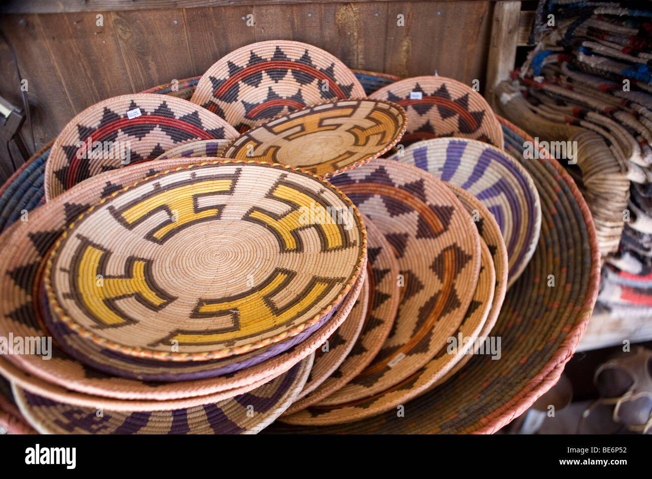 Traditional Native American baskets in the southwest Stock Photo Alamy