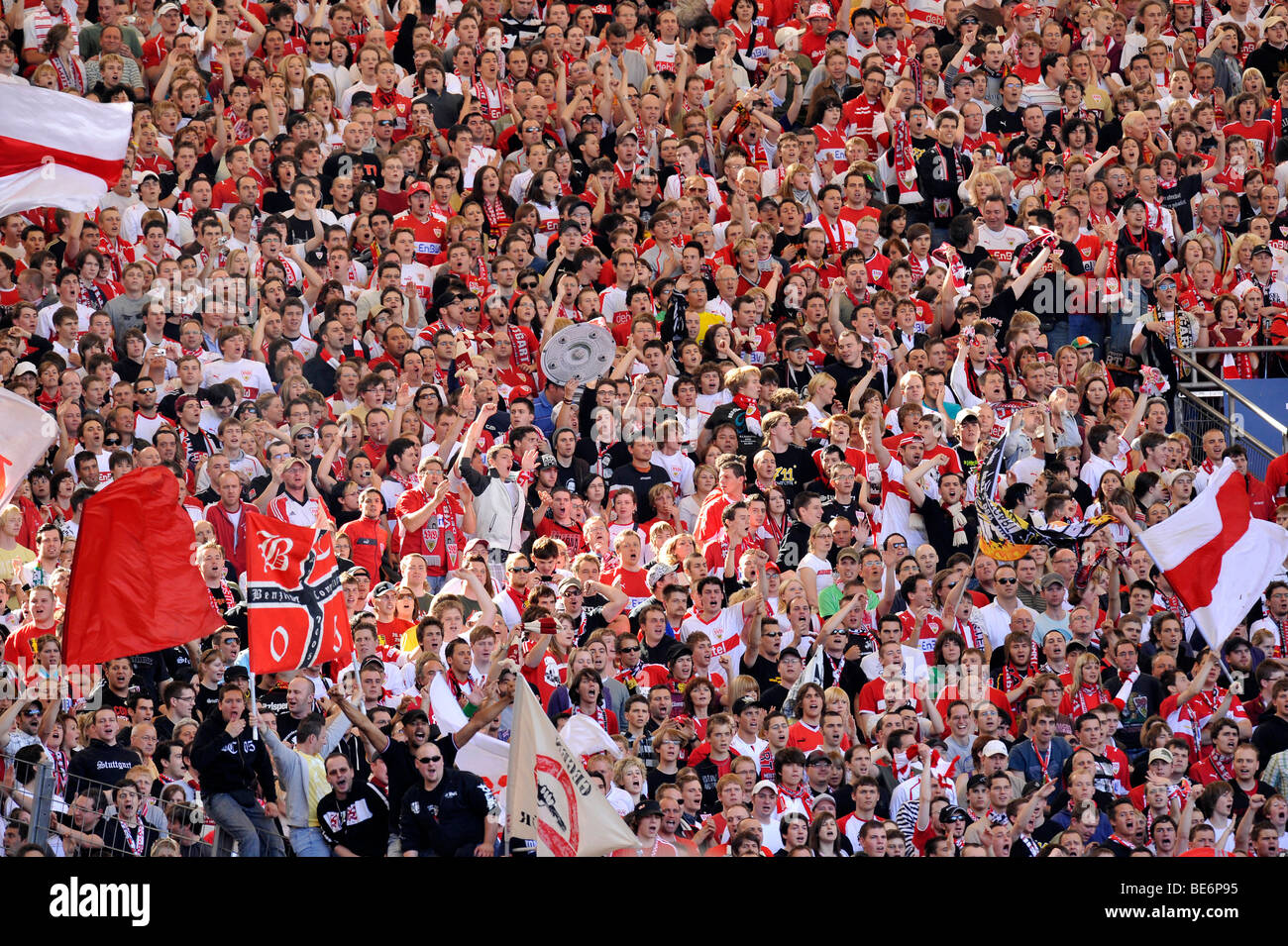 Fan block VfB Stuttgart, Mercedes-Benz Arena, Stuttgart, Baden