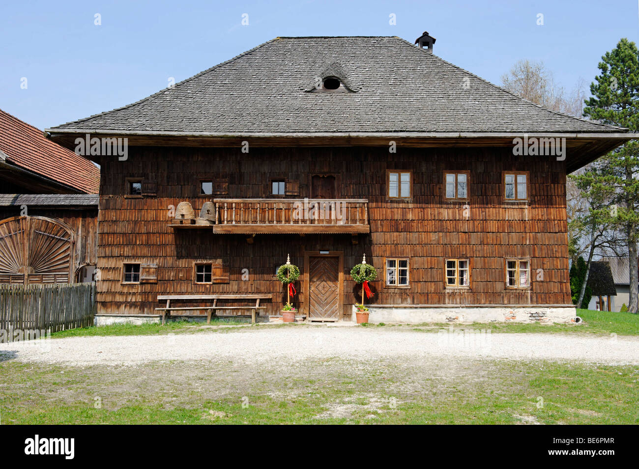 Open air museum Stererhof, Neukirchen, Upper Austria, Europe Stock Photo