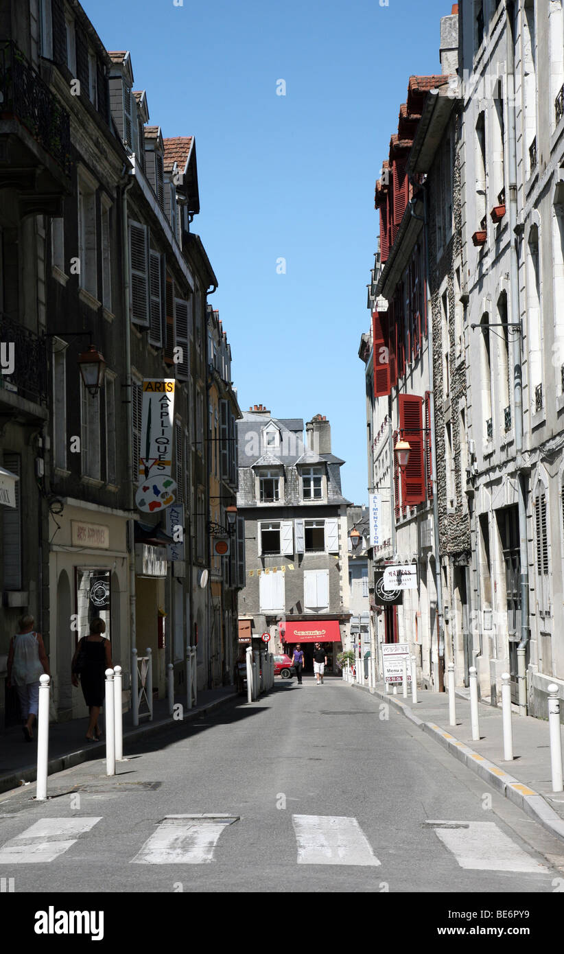 Street in old centre of Pau, France Stock Photo