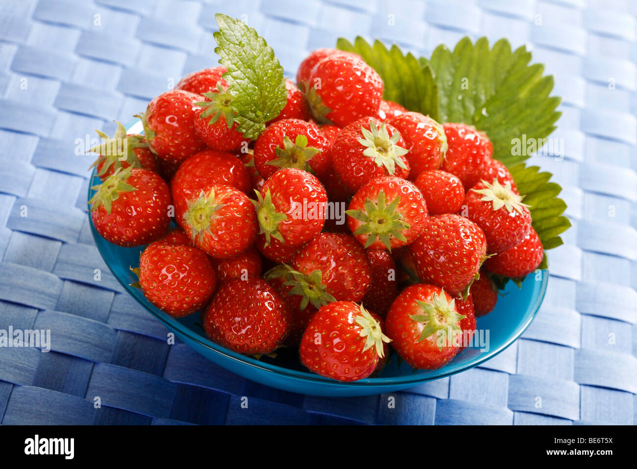 Strawberries in a bowl Stock Photo