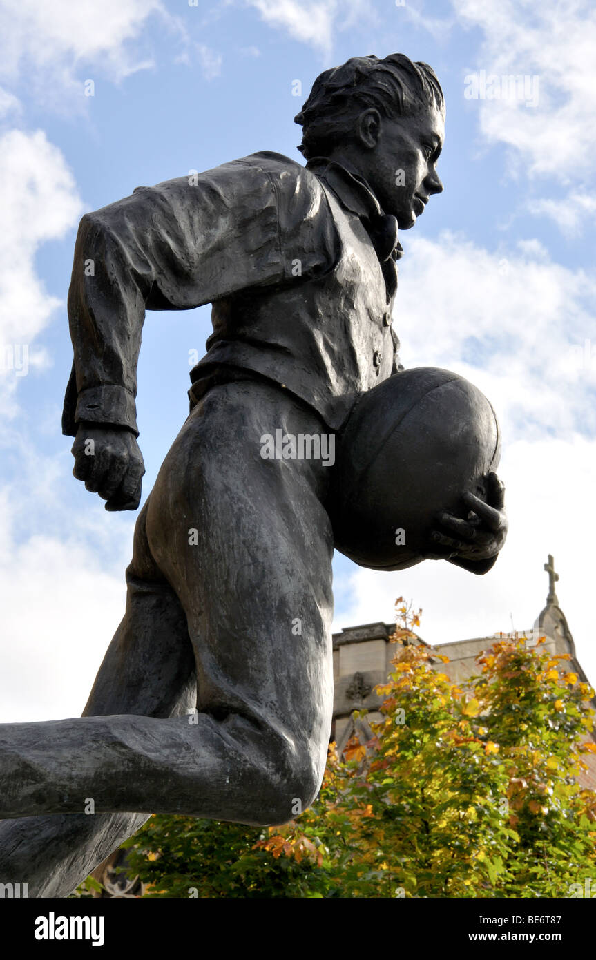 Statue of William Webb Ellis, Rugby School, Rugby, Warwickshire, England, United Kingdom Stock Photo