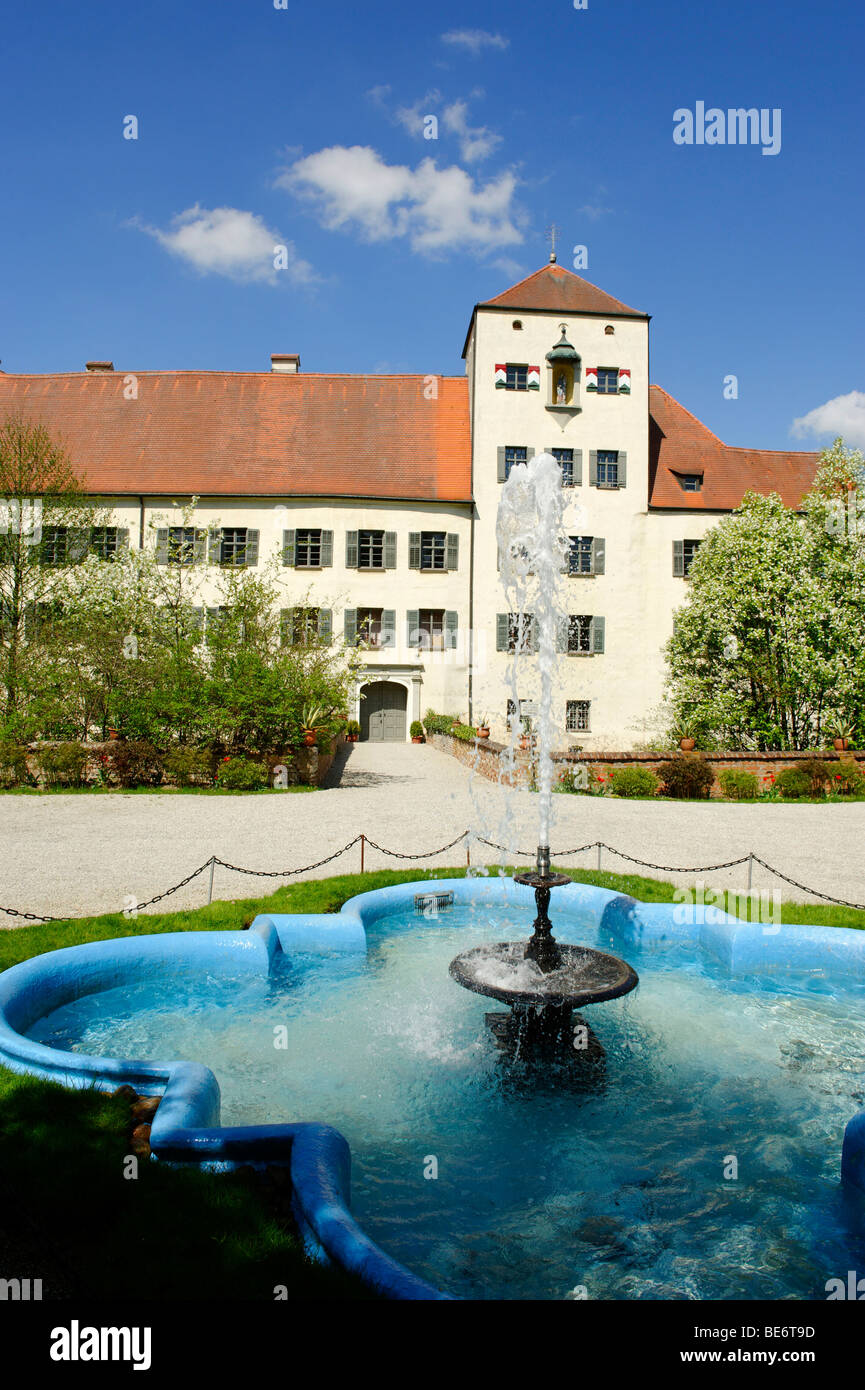 Upper castle of the German Reichsfreiherren von Closen, Arnstorf, Lower Bavaria, Bavaria, Germany, Europe Stock Photo