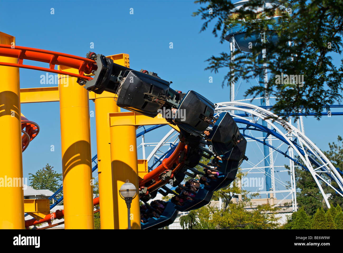 Iron Dragon roller coaster Stock Photo