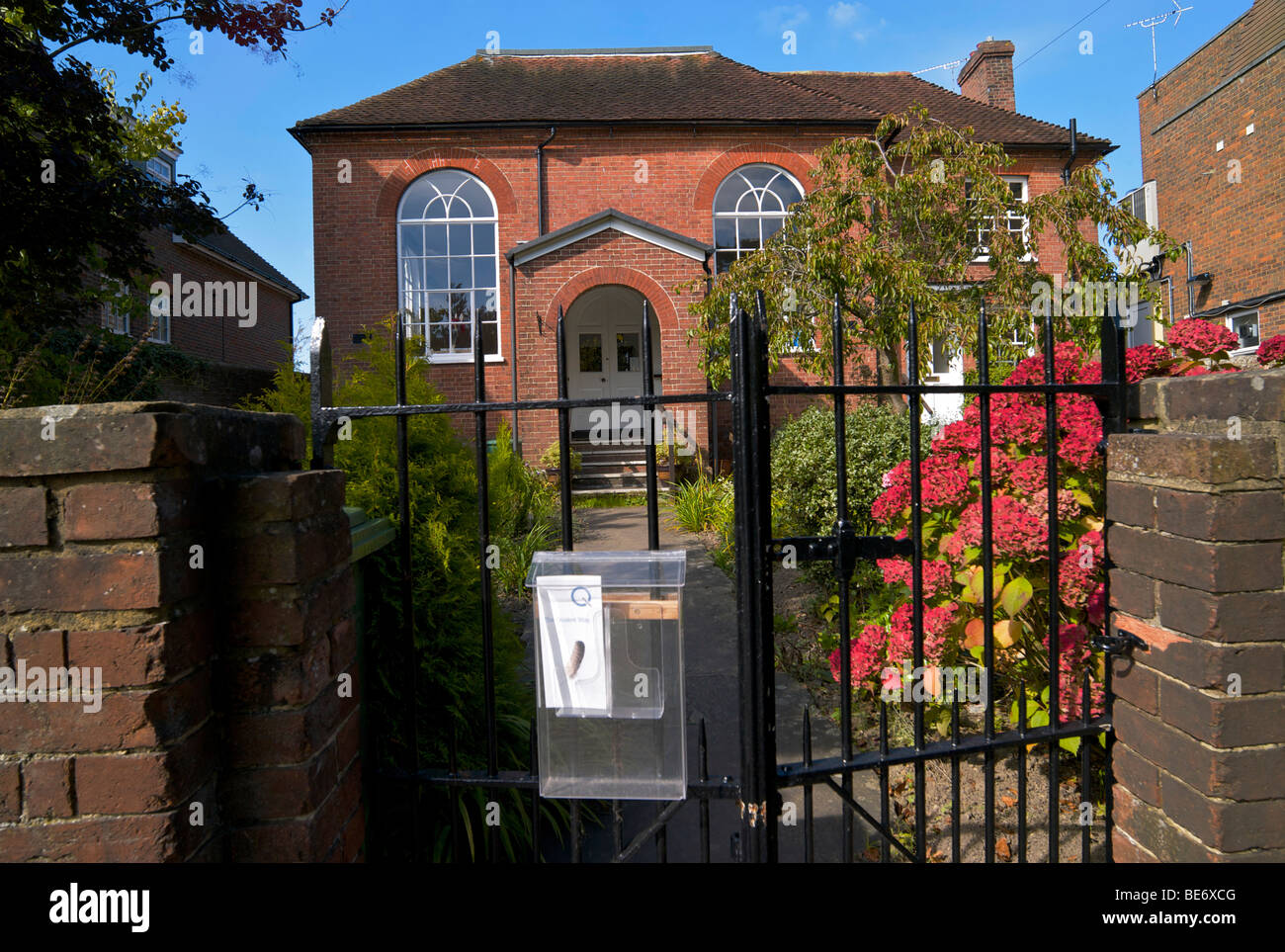 Meeting house for the Society of Friends in Horsham, West Sussex, UK