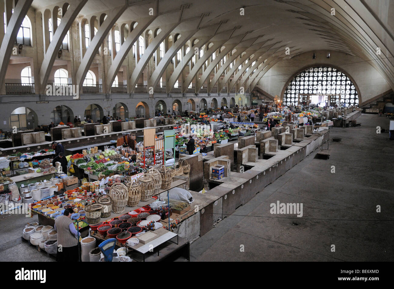 Central market hall at downtown Yerevan, Jerewan, Armenia, Asia Stock Photo
