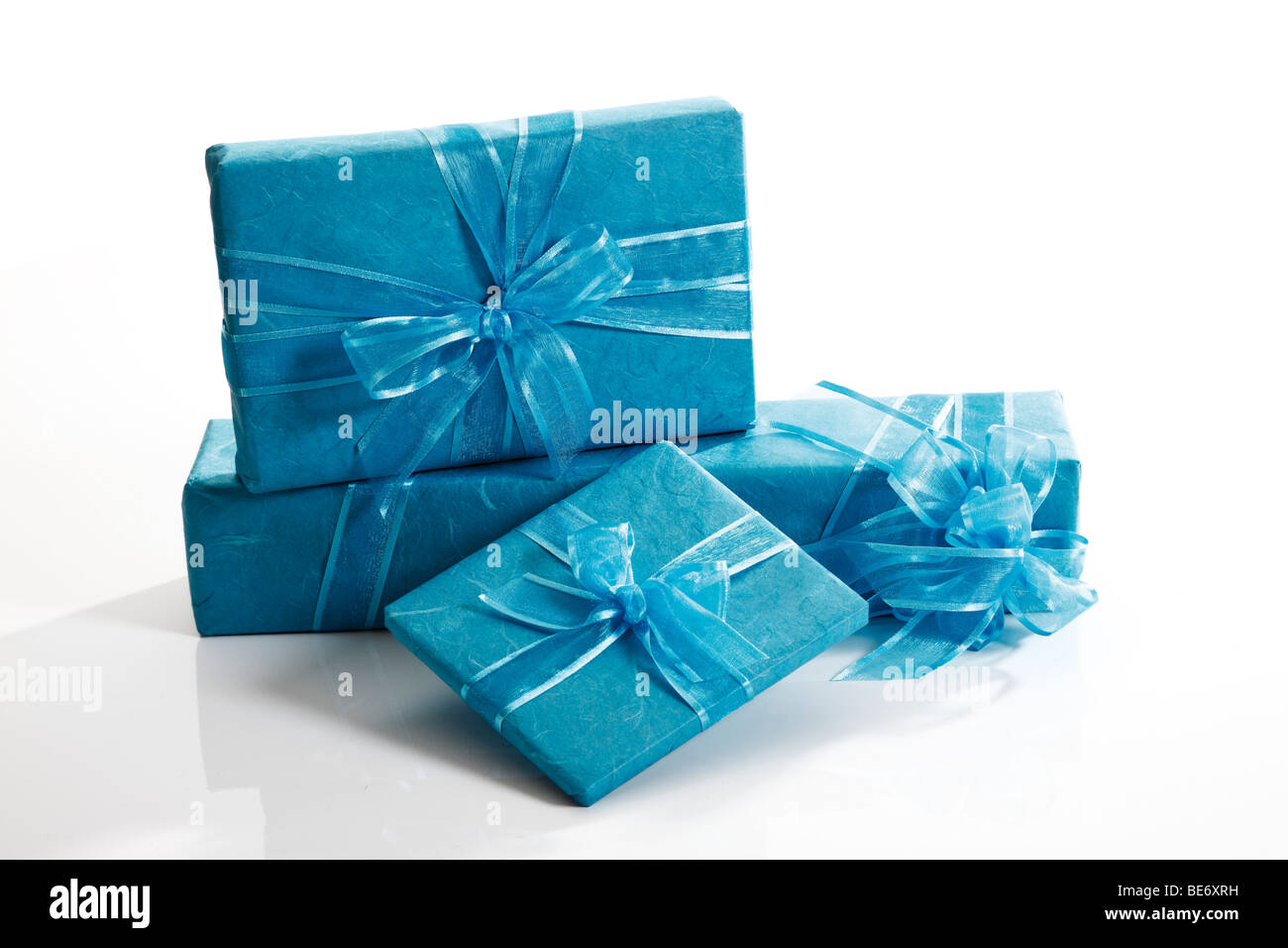 Presents with ribbons Stock Photo Alamy