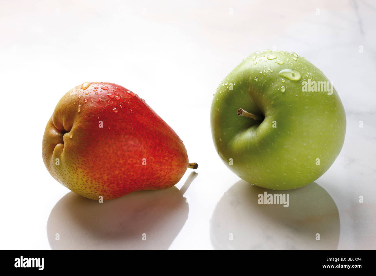 Pear and apple Stock Photo