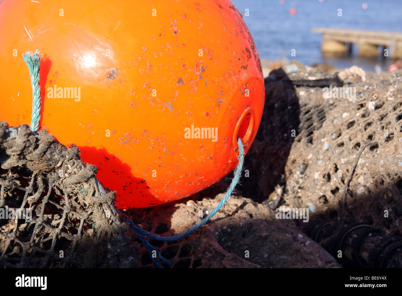 Fishing tackle at Swanage fishing jetty Stock Photo Alamy