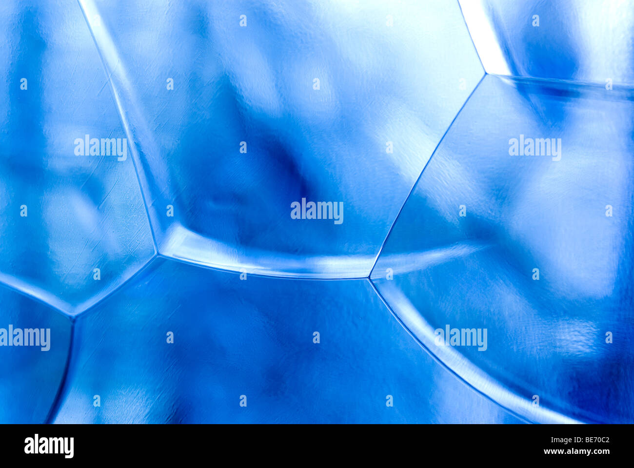 Textureof soapy bubbles structure through square glass Stock Photo